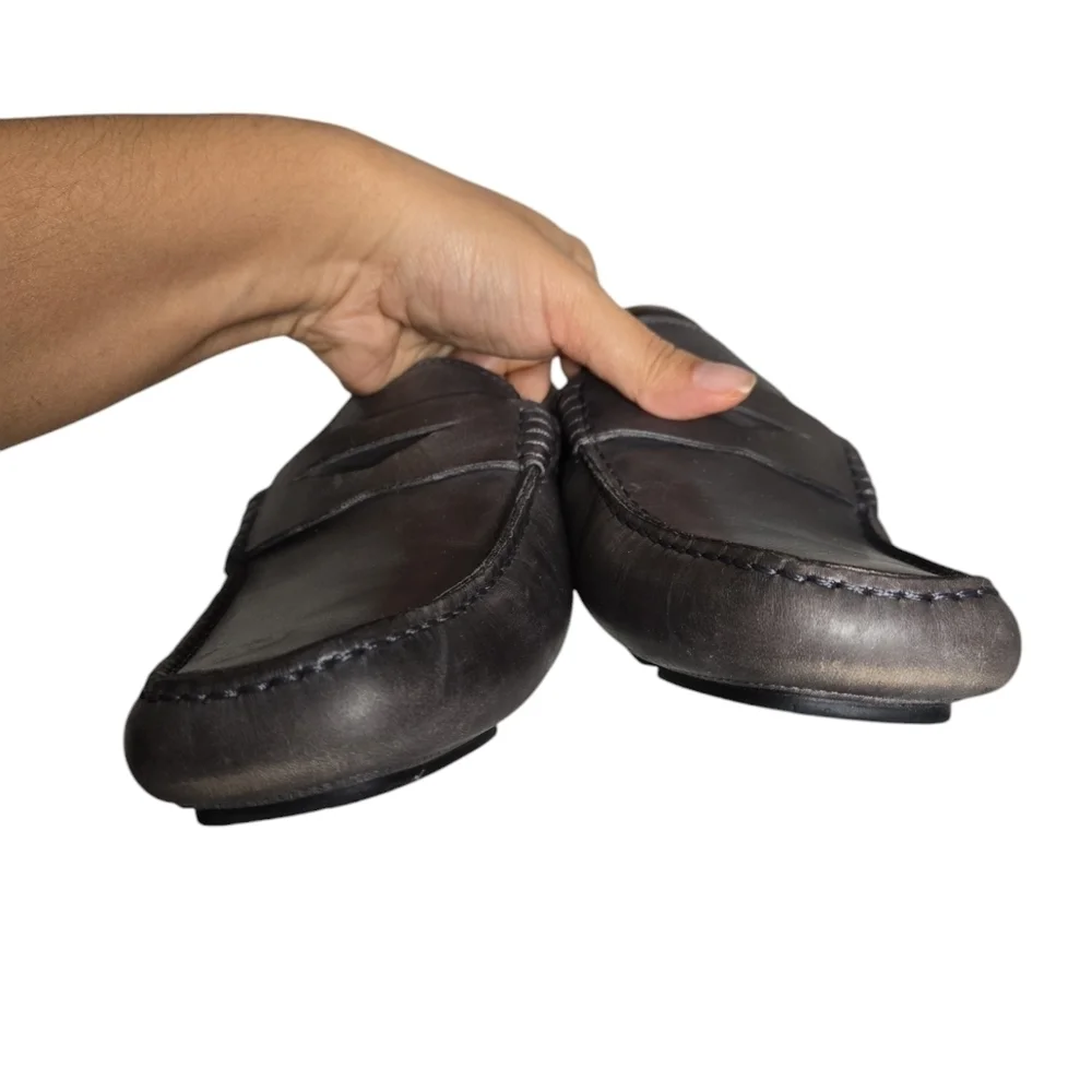 TO BOOT NEW YORK Jaydon Penny Driving Loafer Gray Size 8